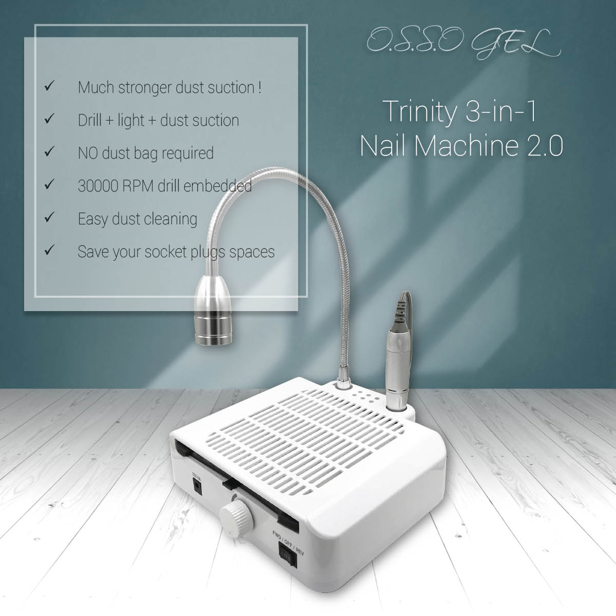 3-in-1 Nail Dust Collection and Drill 2.0